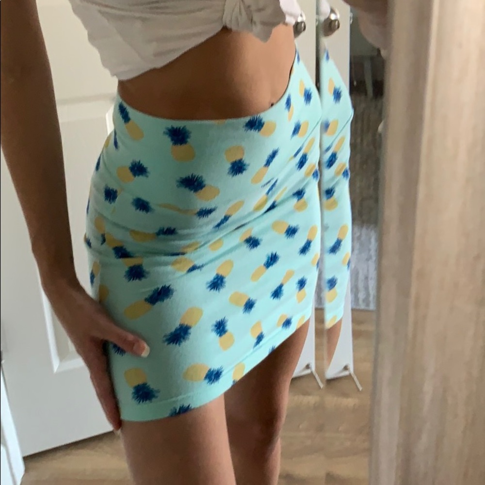 Charlotte Russe pineapple skirt